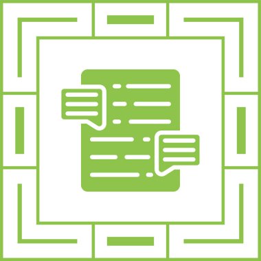 Yorum belgesi. Web simgesi basit illüstrasyon