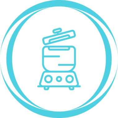 Steamer simgesinin basit vektör illüstrasyonu