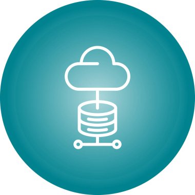 bulut hesaplama ağ simgesi, vektör illüstrasyonu           