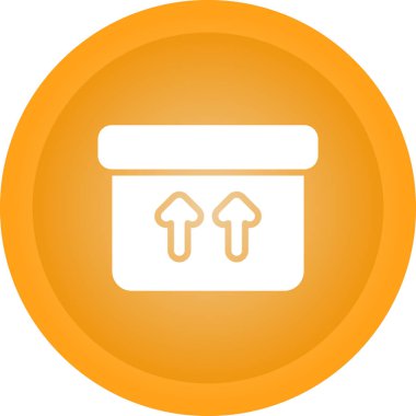 Kutu Yukarı simgesinin vektör illüstrasyonu