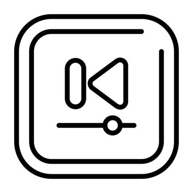 vektör web simgesi görüntüsü Önceki Parça düğmesi 