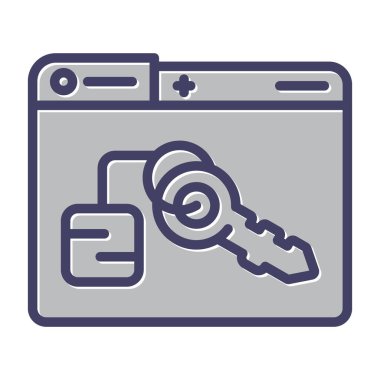 anahtar simgesi, vektör illüstrasyonu 