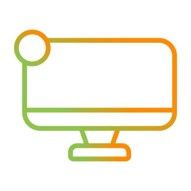 Monitör. Web simgesi basit illüstrasyon