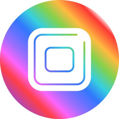 Kare Simgesini Durdur, vektör illüstrasyonu 