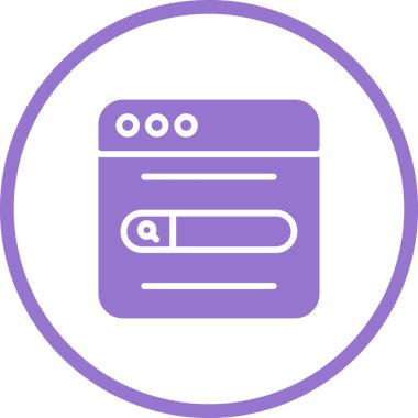 Arama motoru optimizasyon simgesi, vektör illüstrasyonu basit tasarım