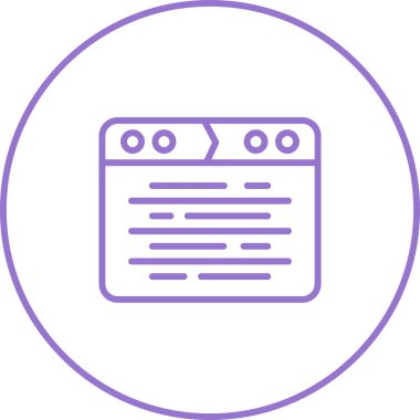 Web tarayıcı simgesi, vektör illüstrasyonu basit tasarım