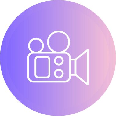 film kamera simgesi, vektör illüstrasyonu  