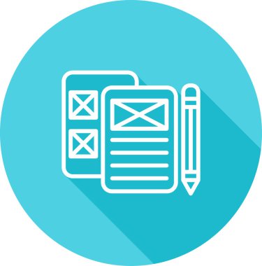 Düşük Sadakat Prototip Vektör Satır Simgesi Tasarımı