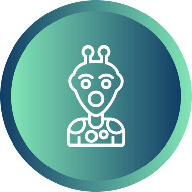 Uzaylı web simgesi, basit vektör illüstrasyonu 