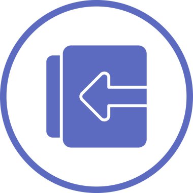 Belge İçeriye web simgesi aktar, basit vektör illüstrasyonu