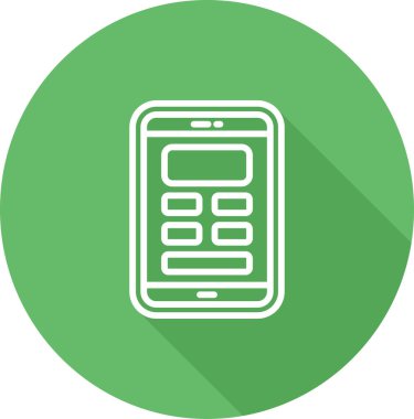 Mobil Tasarım Web simgesi, basit illüstrasyon