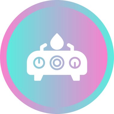 Elektrikli Soba Hattı Simge Vektörü. Fırın Kampı tabelası. İzole Sembol İllüstrasyonu