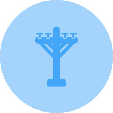 Elektrik Kutbu simgesi, vektör illüstrasyonu basit tasarım