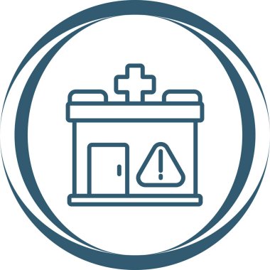 Hastane çizgisi ikon vektör tasarımı