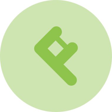 Diş ipi simgesi, basit tarzı