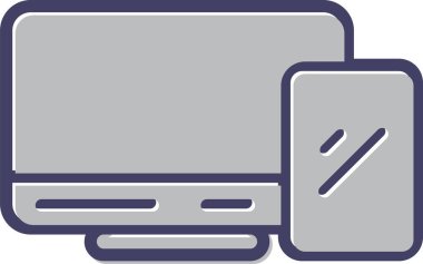 Bilgisayar. Web simgesi basit illüstrasyon