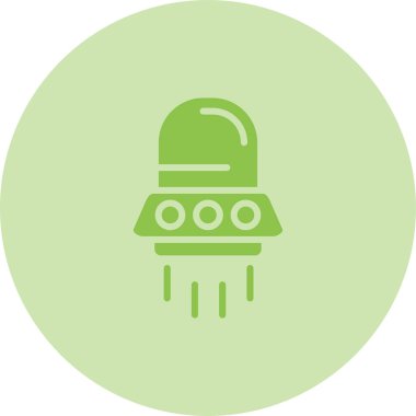 UFO web simgesinin vektör illüstrasyonu 