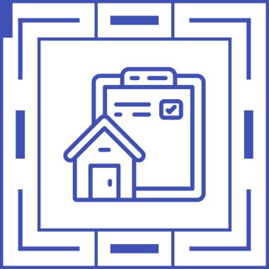 Eve. Web simgesi basit illüstrasyon