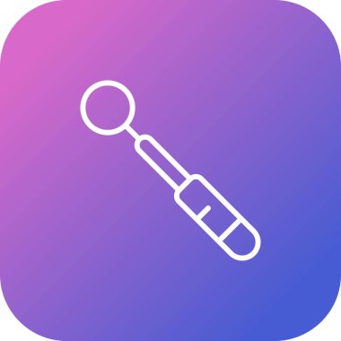 Diş aynası. Web simgesi basit illüstrasyon