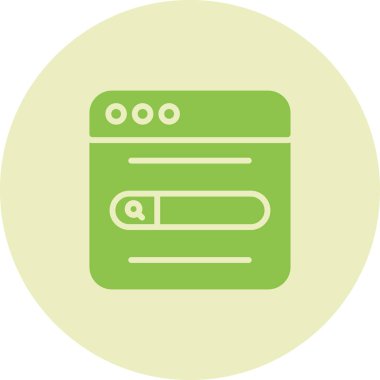 Arama motoru optimizasyon simgesi, vektör illüstrasyonu basit tasarım