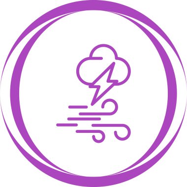 Fırtına bulutu kutsal kişilerin resmi, vektör çizim       