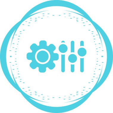 Simge, web düğmesi, basit vektör illüstrasyonu ayarlanıyor