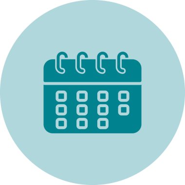 Takvim simgesi, vektör çizimi 