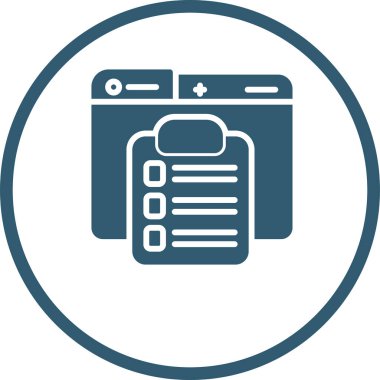 Checklist icon, vector illustration simple design