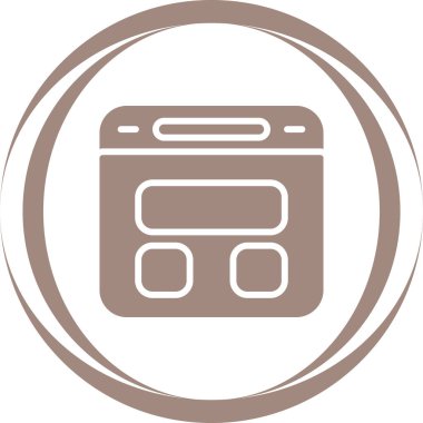 Web tarayıcı simgesi, vektör illüstrasyonu basit tasarım