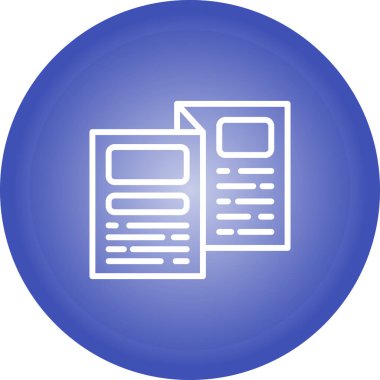 Broşür simgesi, vektör illüstrasyonu basit tasarım