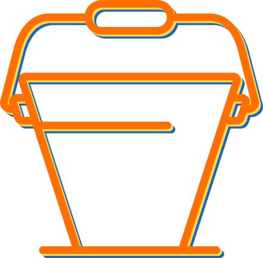 Kova. Web simgesi basit illüstrasyon