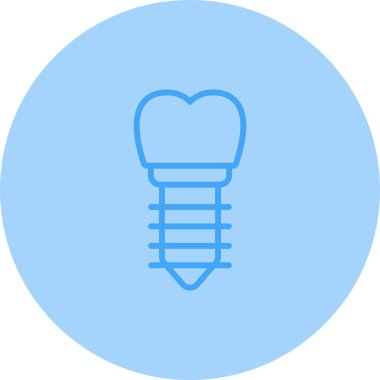 İmplant web simgesi, basit vektör illüstrasyonu