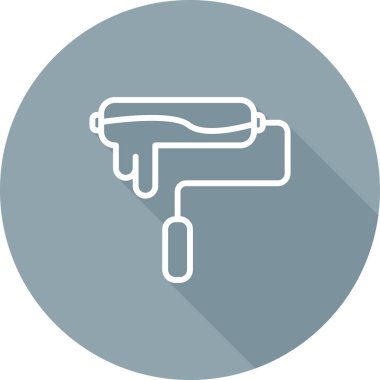 Boya silindiri tasviri. Onarım ve inşaat aracı