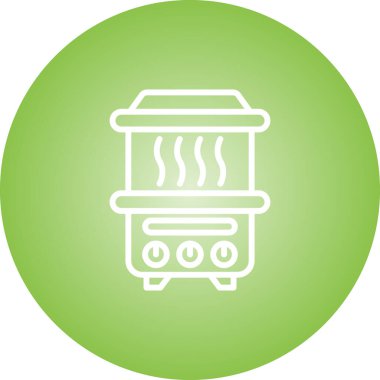 Steamer simgesinin basit vektör illüstrasyonu