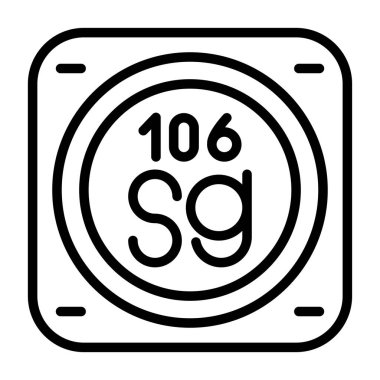 Kimyasal Element Web simgesi vektör çizimi