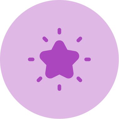 parlayan yıldız simgesi vektör illüstrasyonu 