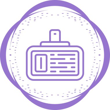 Kimlik kartı belgesi simgesi, vektör illüstrasyonu 