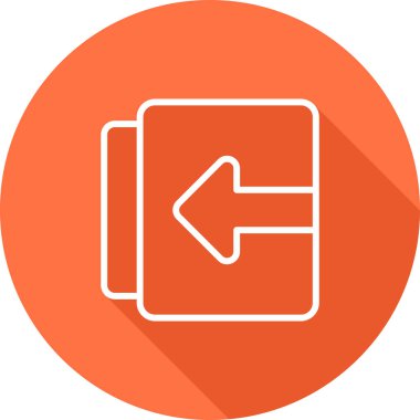 Belge İçeriye web simgesi aktar, basit vektör illüstrasyonu