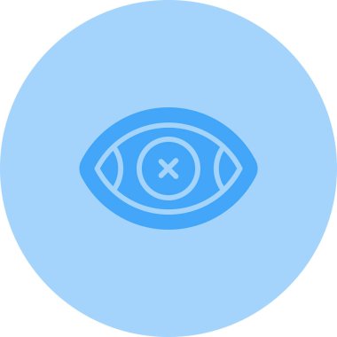 Göz göze geldik. Web simgesi basit illüstrasyon