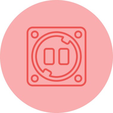 soket simgesi web basit illüstrasyon