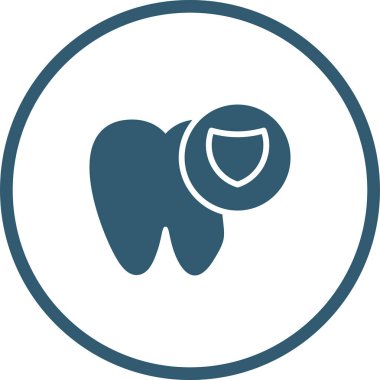 Diş simgesinin vektör illüstrasyonu 