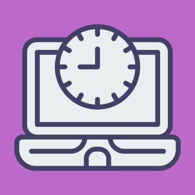 dizüstü bilgisayar web simgesi, basit illüstrasyon