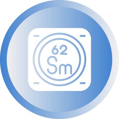 Kimyasal Element Web simgesi vektör çizimi