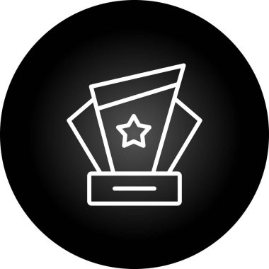 Award icon, vector illustration simple design