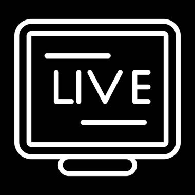 Live Stream modern simgesinin vektör illüstrasyonu