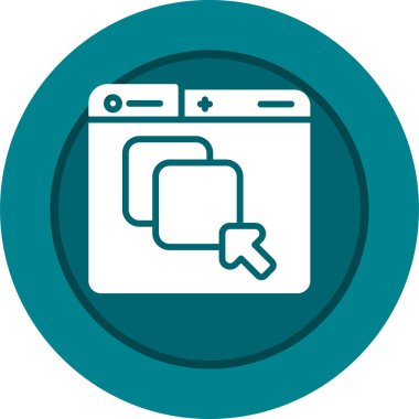 Grafik Tasarım Web simgesi vektör illüstrasyonu