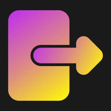 Çıkış web simgesinin vektör illüstrasyonu 