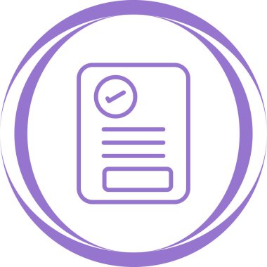 Belge Onayı simgesi, vektör illüstrasyonu 