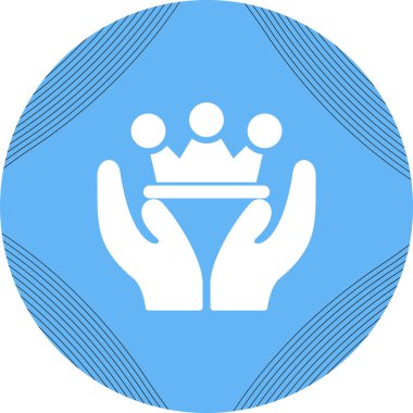 Taç. Web simgesi basit illüstrasyon