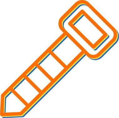 Kablo Yönetimi Klip simgesi, vektör illüstrasyonu basit tasarım